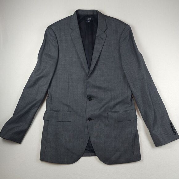 J Crew Jacket Mens 40L Gray LUDLOW TOLLEGNO 1900 Wool Blazer Sport Coat - Picture 1 of 14